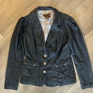 Yuva Jean Jacket, dark wash denim, Size Small